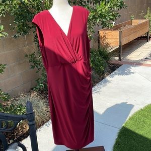 Brick red colored cocktail dress